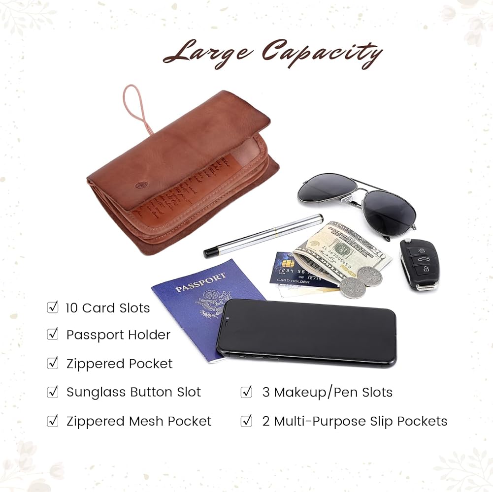 Amazon.com: OLD TREND Nomad Organizer Travel Wallet - Cowhide