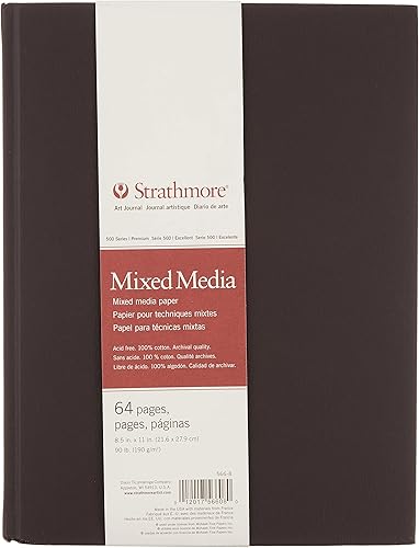 Strathmore Mixed Media cuaderno de arte, 8.5 x 11 pulgadas, 64 páginas