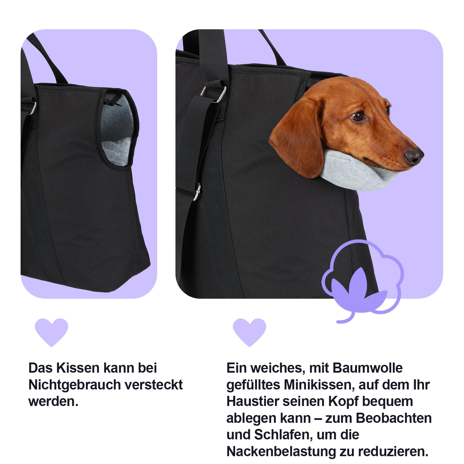 Ownpets Große Hundetragetasche, Träger mit Taschen für Mittelgroße Welpen, Flugzeuggenehmigt, Passt für bis zu 10 kg, Katzen- & Hundetragtasche, Hände-freie Haustier-Tragtasche für Frauen