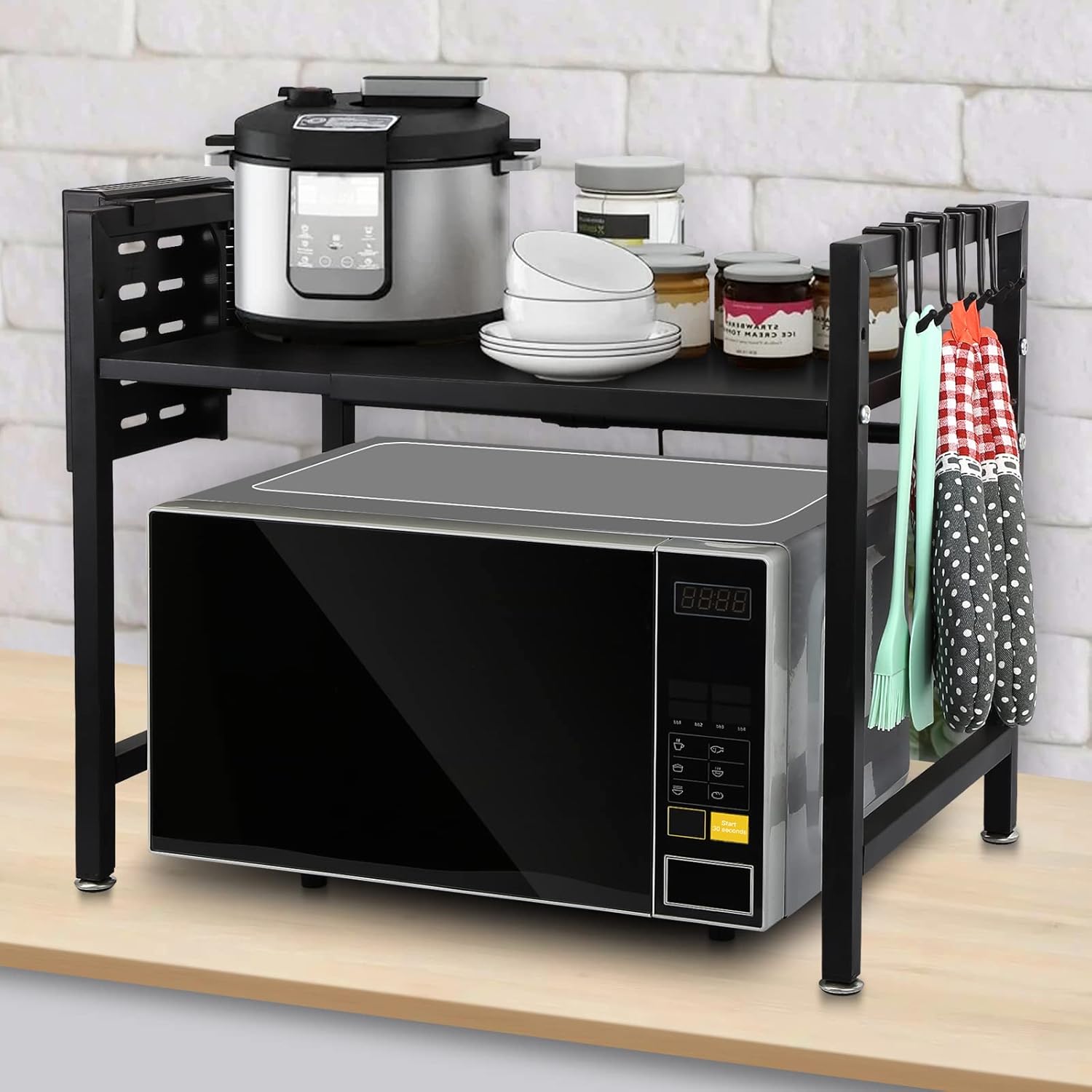 Amazon.com - ZHMNEG Extendable Microwave Oven Rack Adjustable Microwave ...