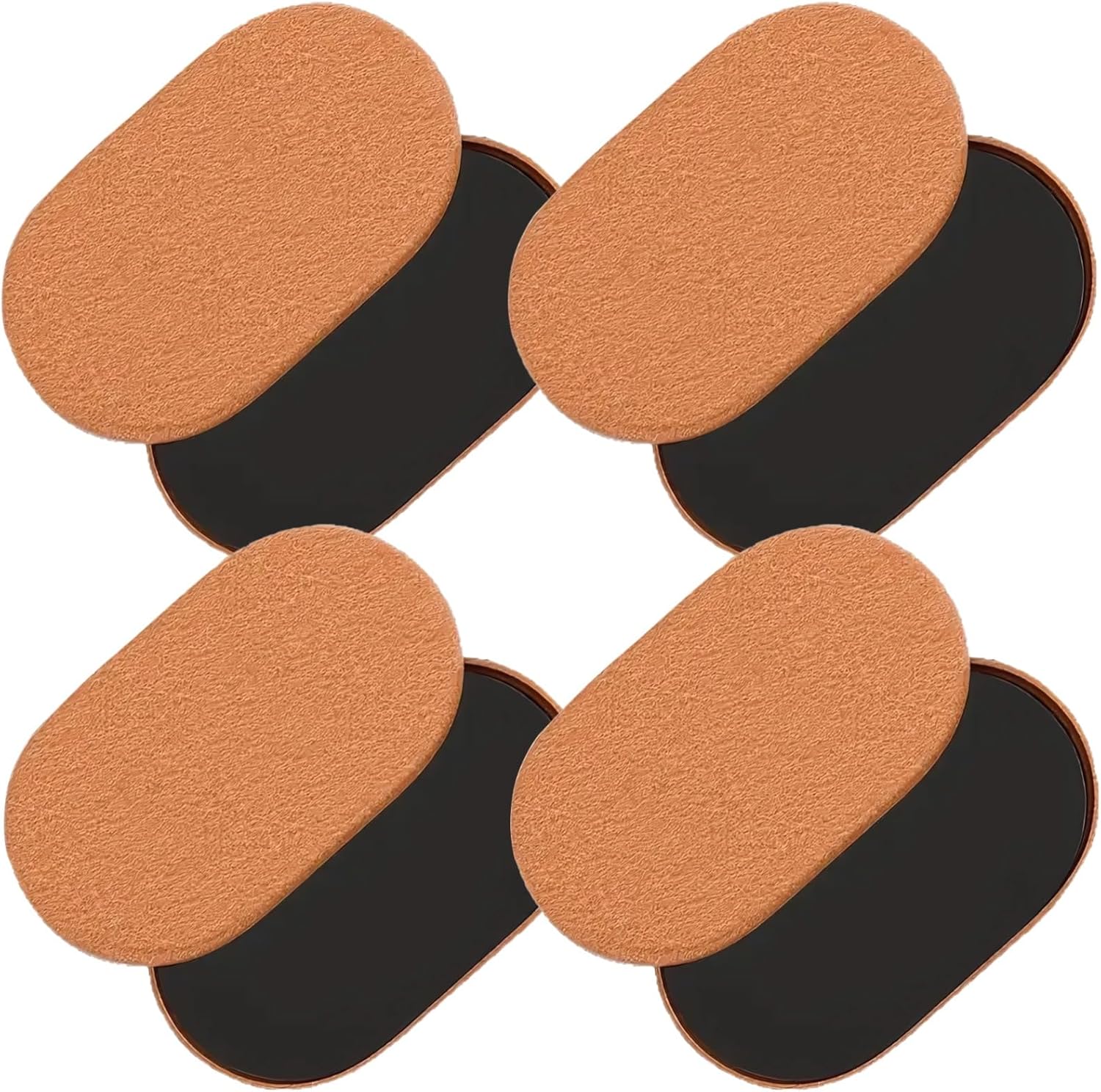 8 Pcs Furniture Sliders for Heavy Furniture, Oval Felt Furniture Sliders 9.5 in x 5.75 in (24 cm x 14.5 cm), Easy Move Pads for Floors, Protects Surfaces, EVA and Felt Material