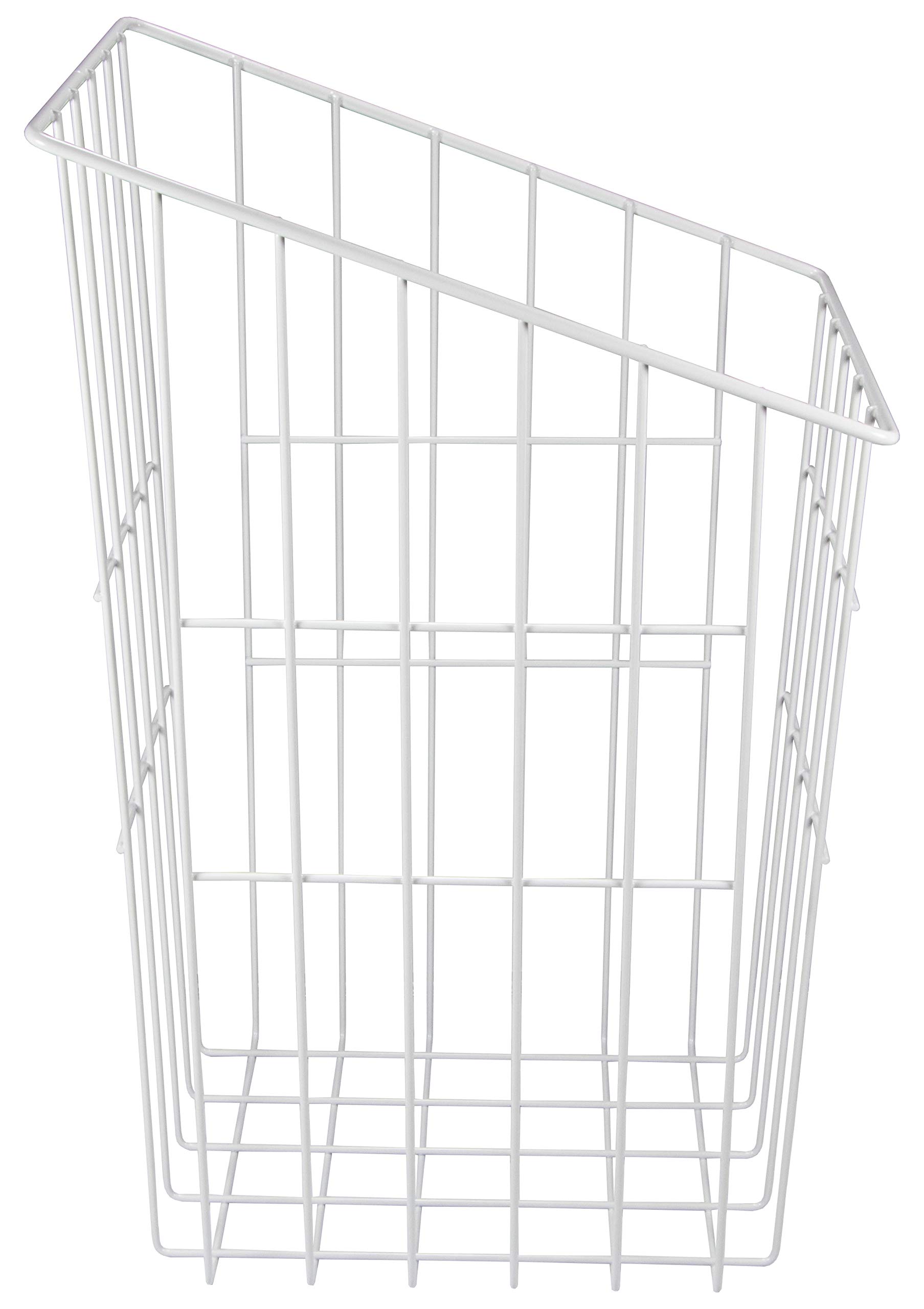 Gedotec Gitterkorb Wäschekorb Weiß mit Einhänge-Funktion - BxT: 240 x 290 mm - Made in Germany - Stapelbarer Wäsche-Sammler für Schrank & Aufbewahrung - Wäschesammler Korb