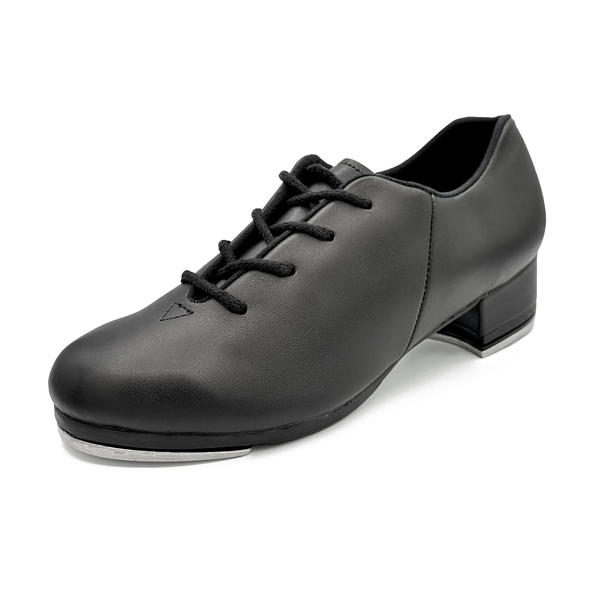 So Danca - Adult Man-Made Leather Tap Shoe with Notched Heel (Black, US Footwear Size System, Adult, Women, Numeric, Medium, 6)