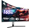 Amzfast 24 Inch Curved Gaming Monitor 240Hz FHD 1ms MPRT Adaptive Sync 130% sRGB 97% DCI-P3 HDMI 2.0 + DP 1.4 VESA 75x75 Blue Light Filter - AMZG24C1 Pro