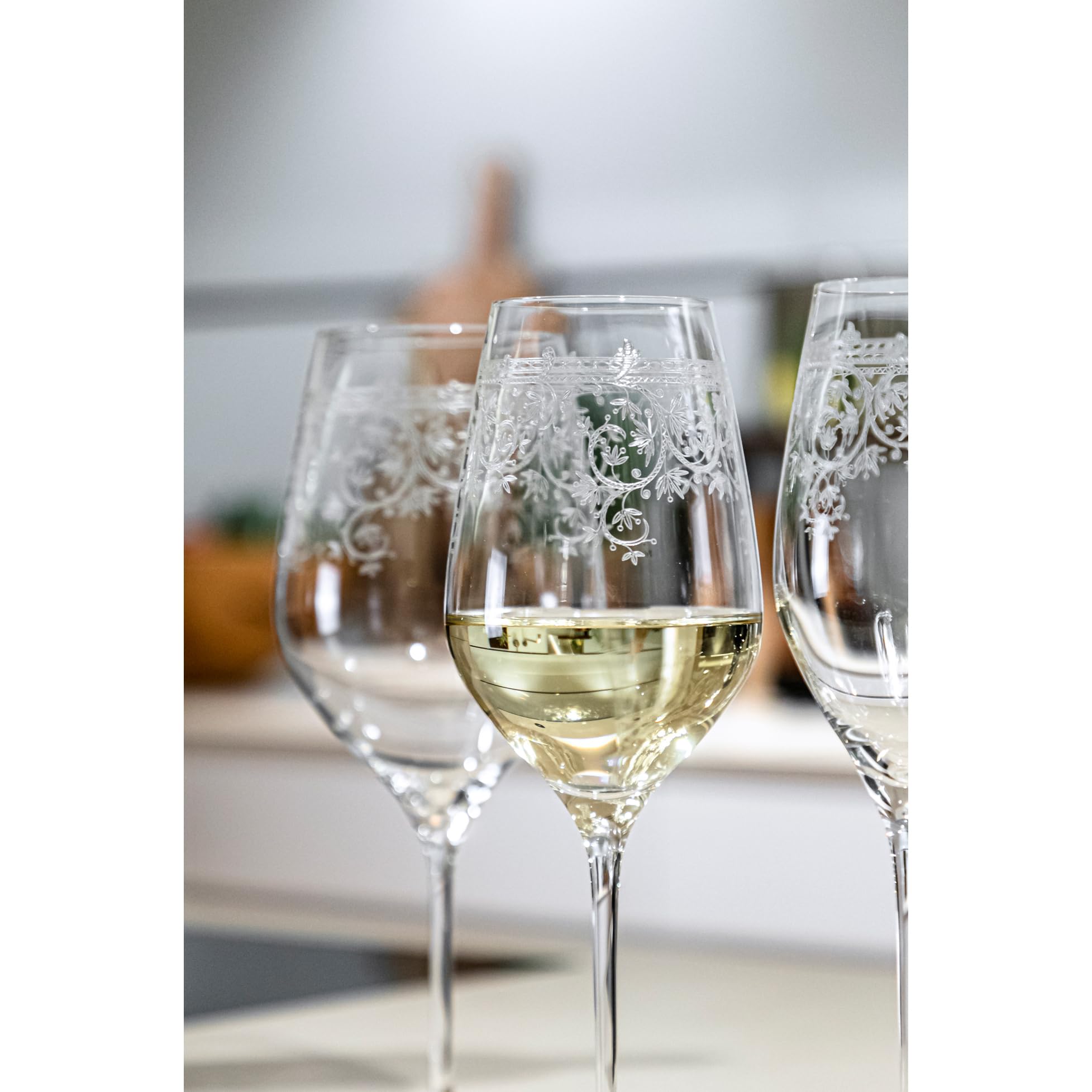 Spiegelau Lot de 2 verres à vin blanc, verres à vin, en cristal, 500 ml, arabesque, 4192262
