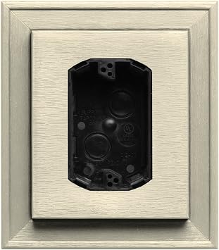 Builders Edge 130110010020 Electrical Mounting Block 020, Heritage Cream