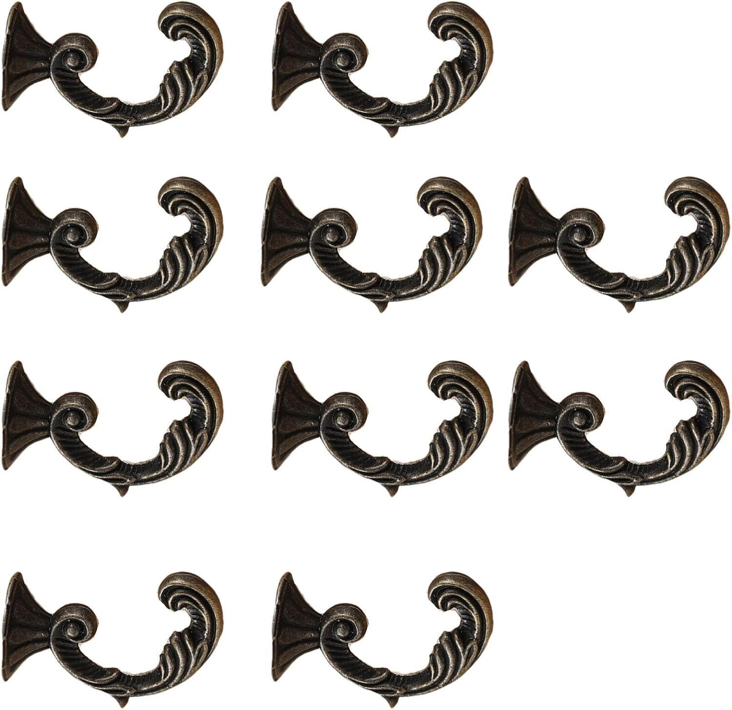 PAQWTYB Hooks, 10 Pack Wall Hook Single-Hole Zinc Alloy Small