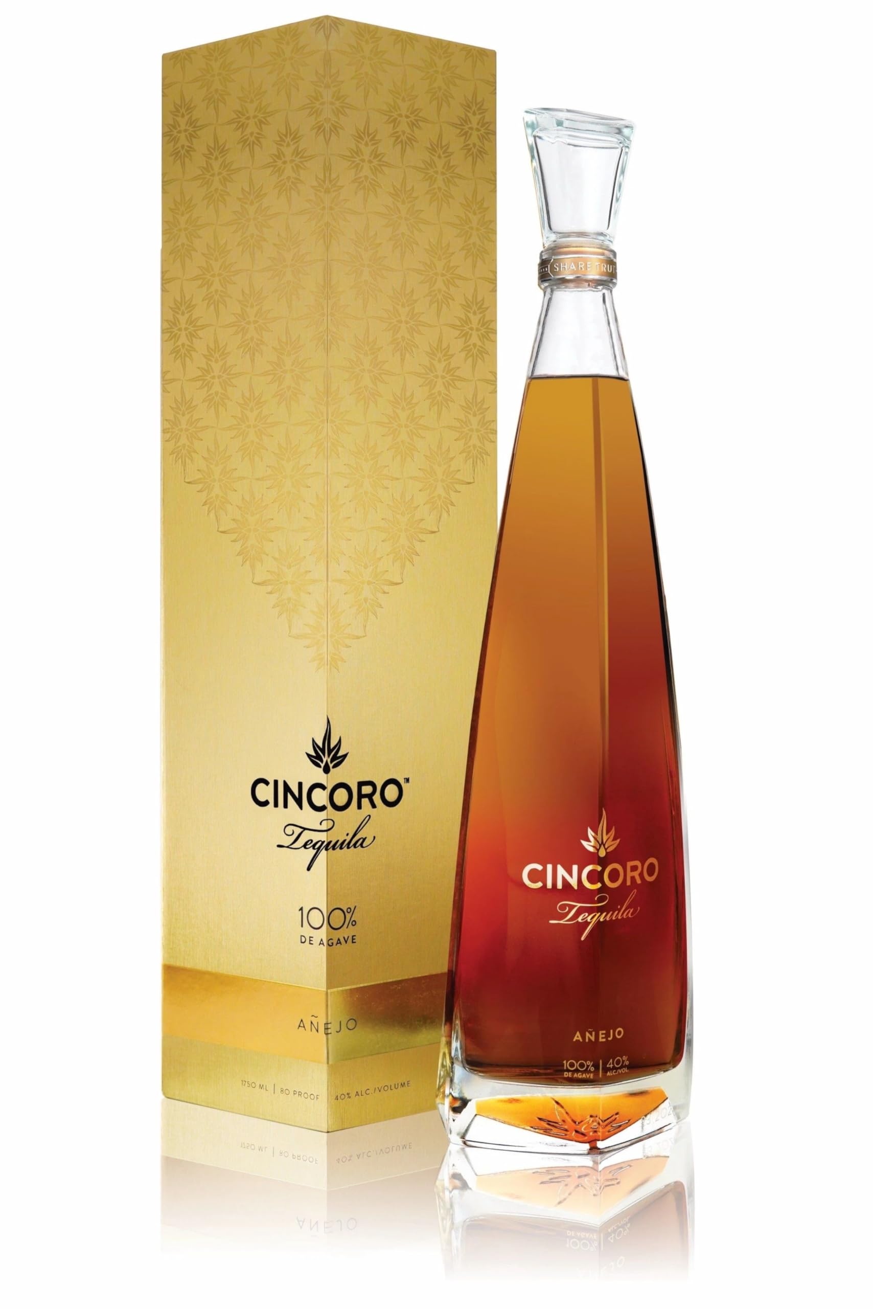 Tequila CINCORO Anejo 100% Agave Blu Weber 70cl in Cofanetto