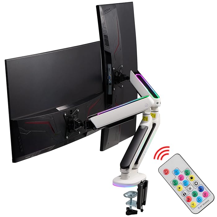 Buy AVLT RGB Lights Dual 13”32” Monitor Arm Desk Mount Builtin 179