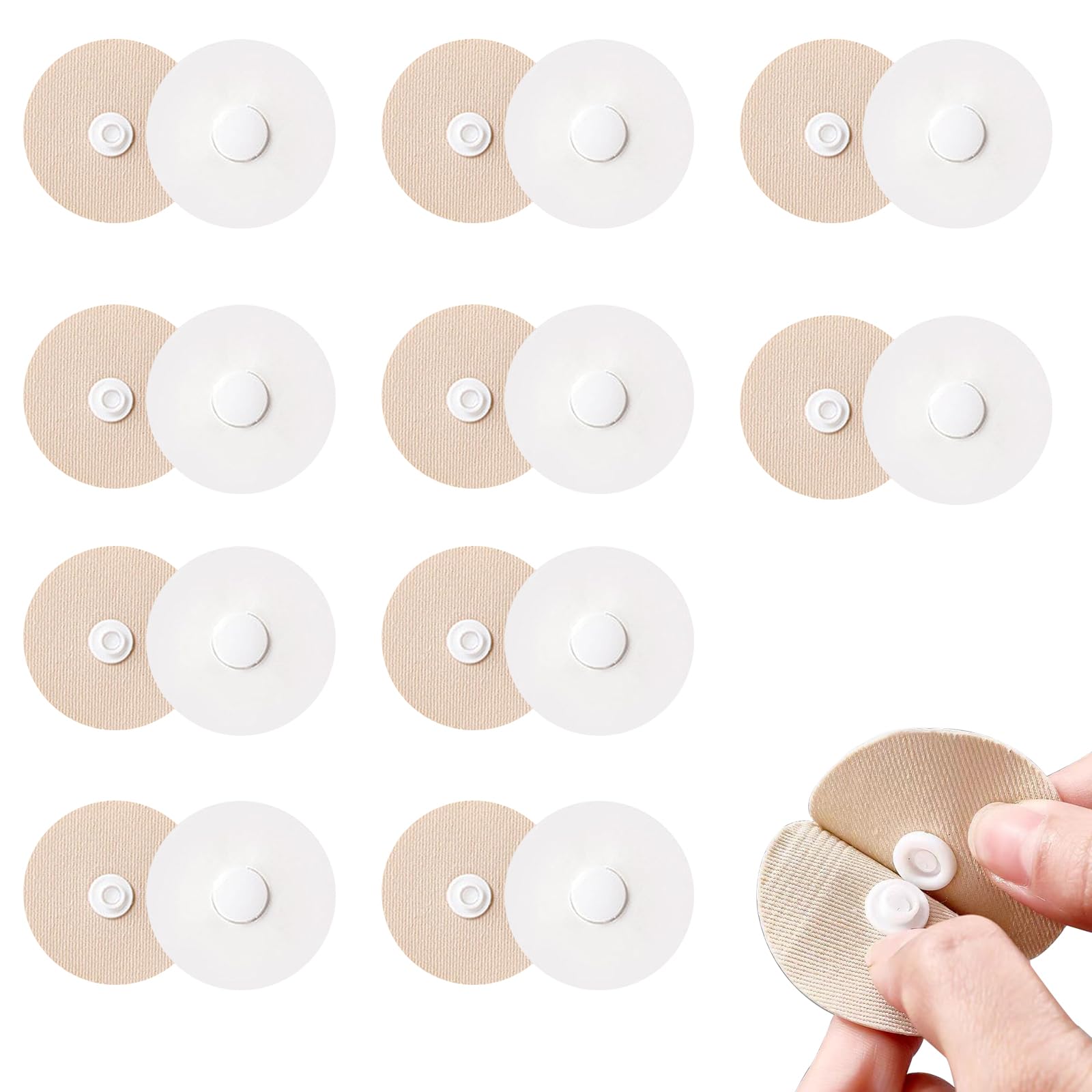 10 Pairs Duvet Snaps, Round Non-Iron On and Needleless Duvet Clips, Snap-On Lightweight Quilt Holder, Comforter Clips to Hold Comforter Inside, Prevents Duvets from Shifting in The Quilt Cover