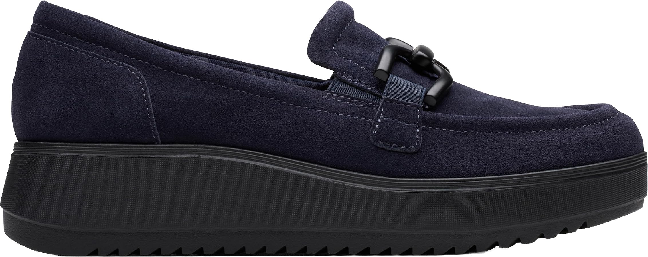 Amazon | Clarks レディース Zylah Top ローファー, ネイビースエード 