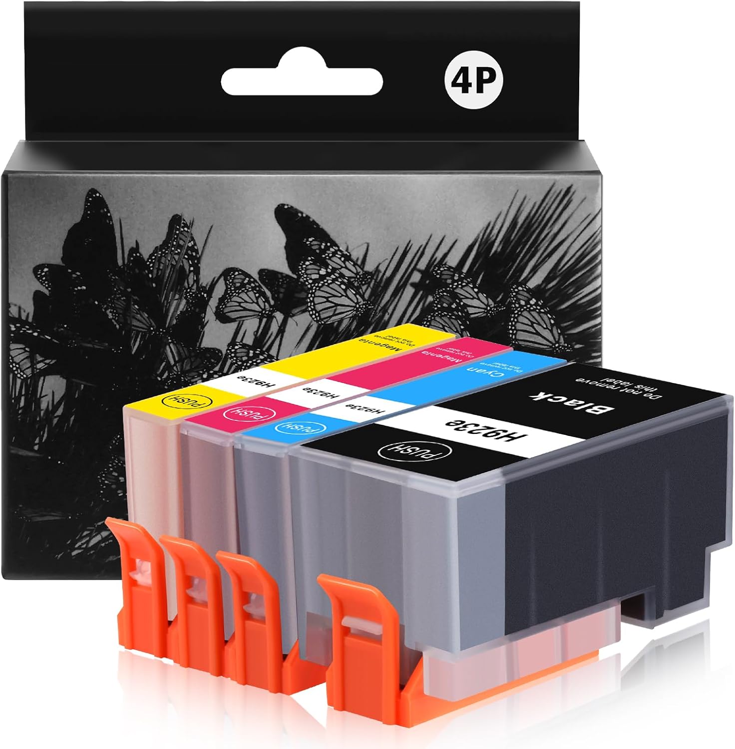923XL 923e 923 Ink Cartridges for HP OfficeJet Pro 8130e 8135e 8139e 8138e 8122e 8120 8124e 8125e 8130 8132e 8134e Printers (4 Pack with Chip)