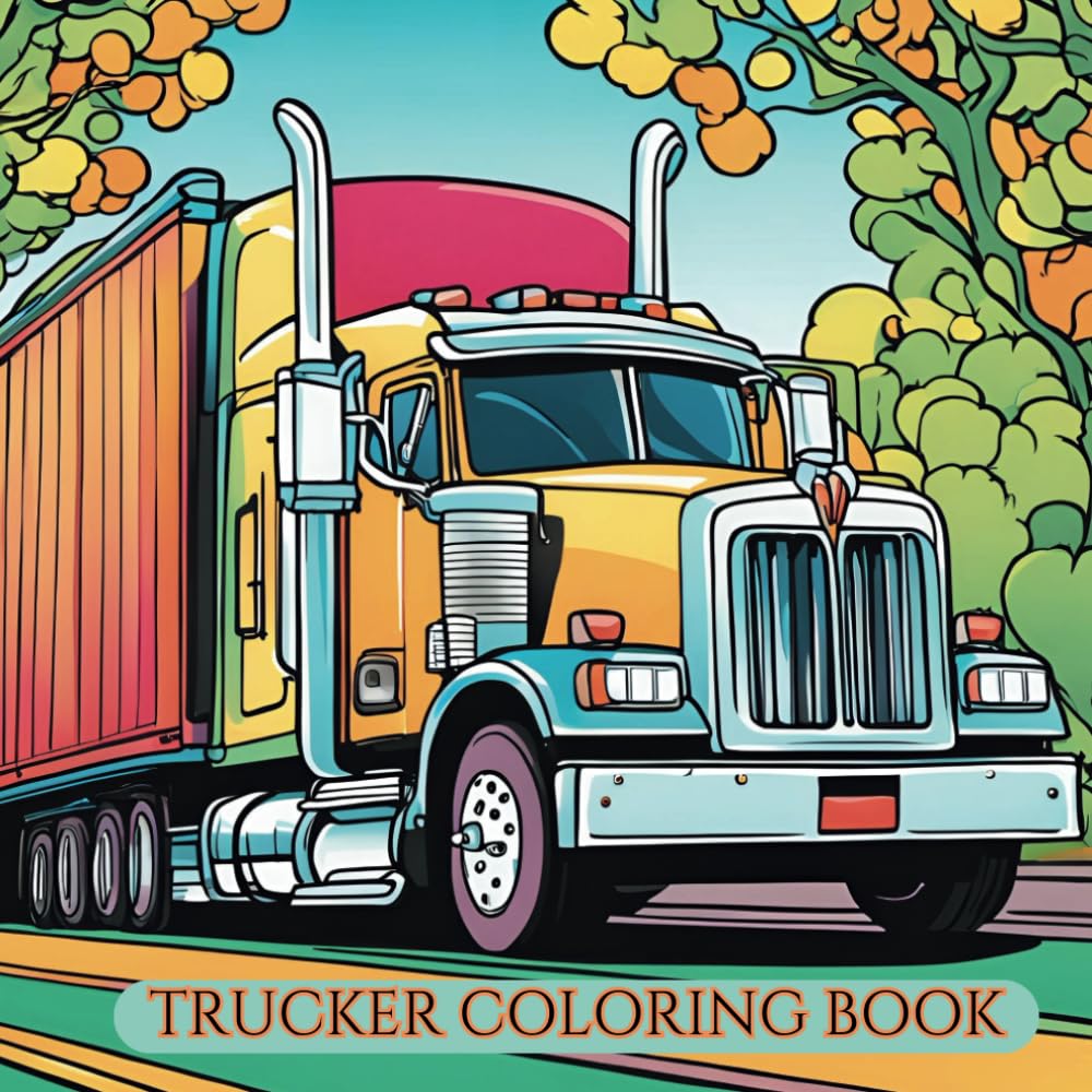Trucker Coloring Book: Haulers of the Highway