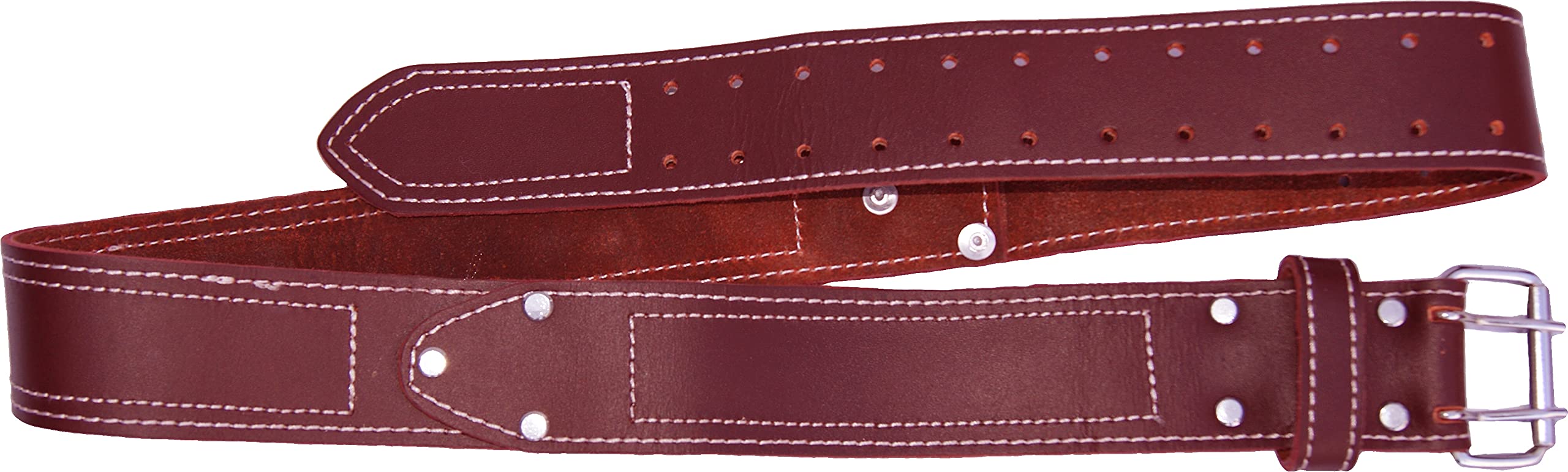 PRO-15. 8 Pockets Genuine Leather Carpenter Nail and Tool Pouch with Leather Belt, Professional Tool Pouch for Electrician and Drywaller