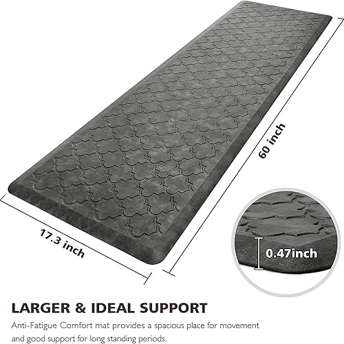 Miniatura 2 de WISELIFE Tapete de Cocina Acolchado Anti Fatiga, 17.3"x60", Tapete de Piso Grueso Antideslizante Impermeable, Tapetes y Alfombras de Cocina, Tapete