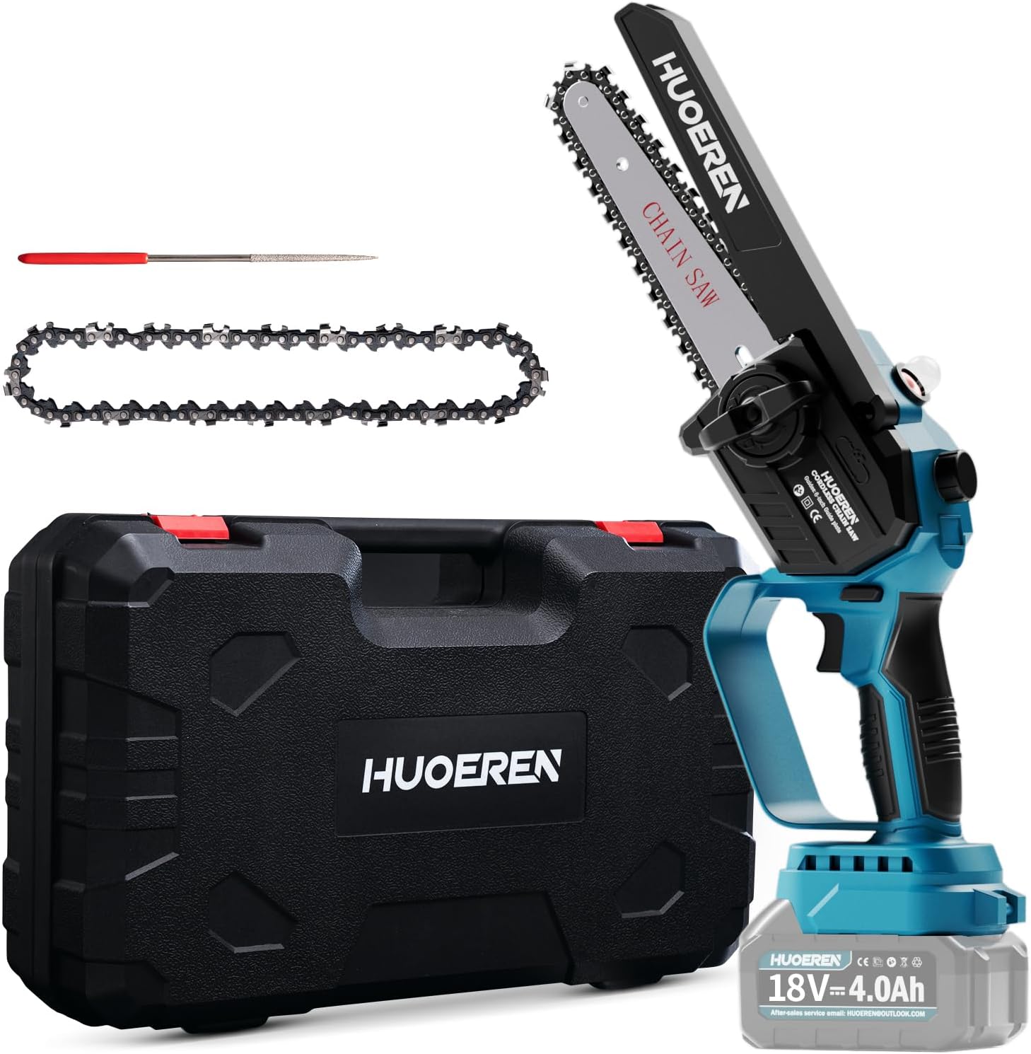 Cordless Mini Chainsaw Compatible with Makita 18V Battery, Brushless Handheld 6 Inch Small Chain Saw with Oiler, 2 Chains and Chain File for Tree Branch Wood Cutting(Battery not Included)