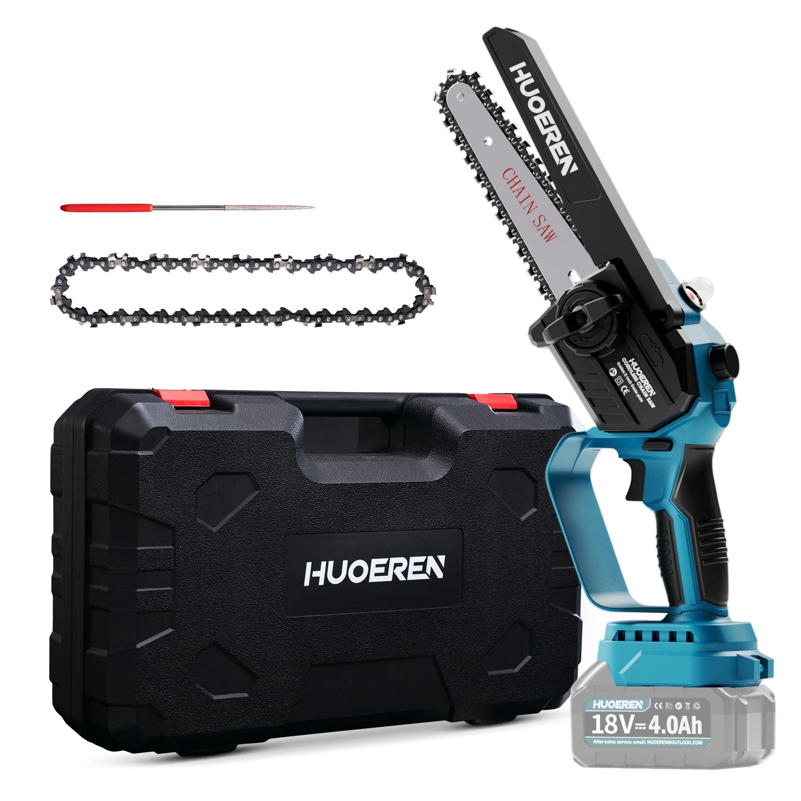 Cordless Mini Chainsaw Compatible with Makita 18V Battery, Brushless Handheld 6 Inch Small Chain Saw with Oiler, 2 Chains and Chain File for Tree Branch Wood Cutting(Battery not Included)