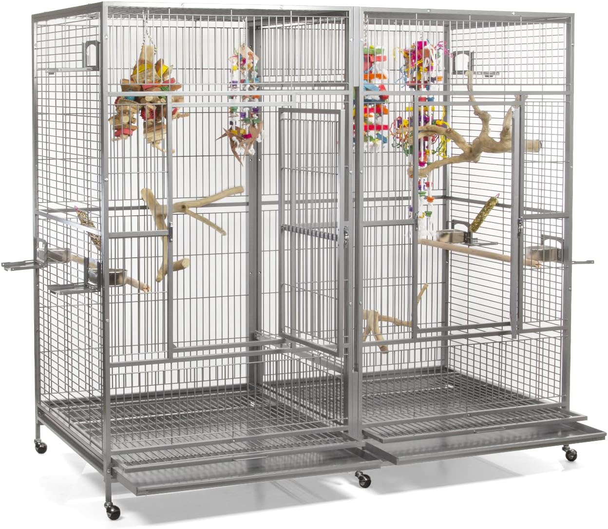 Montana Cages Papageienkäfig, Voliere XXL, Käfig XXL, Arkansas II - Platinum VERSANDKOSTENFREI!
