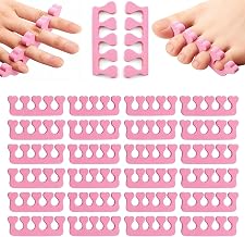 30 Pcs Soft Foam Toe Separators Toe Separators Toe Separators Pedicure Tool Sponge Toe Separators for Polishing (Pink)