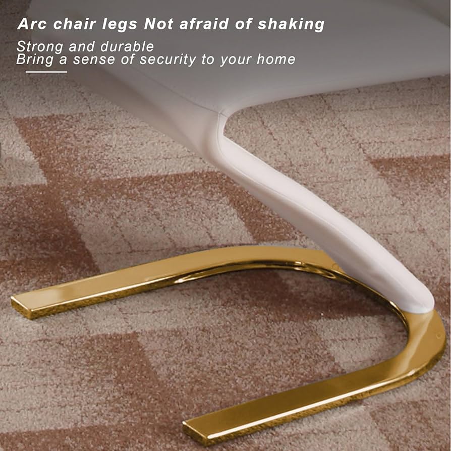 Z Shape Dining Chair, PU Leather Modern Kitchen Dining Room