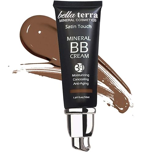 Bellaterra Cosmetics BB Cream Tinted Moisturizer, Fundación 1.69oz - Dark 108