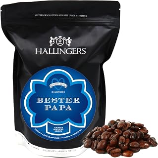 Hallingers Genuss Manufaktur Edel-Kaffee Vatertagsgeschenk - schonend langzeitgeröstet bei niederen Temperaturen "Bester Papa", Geschenkidee für Papa Opa