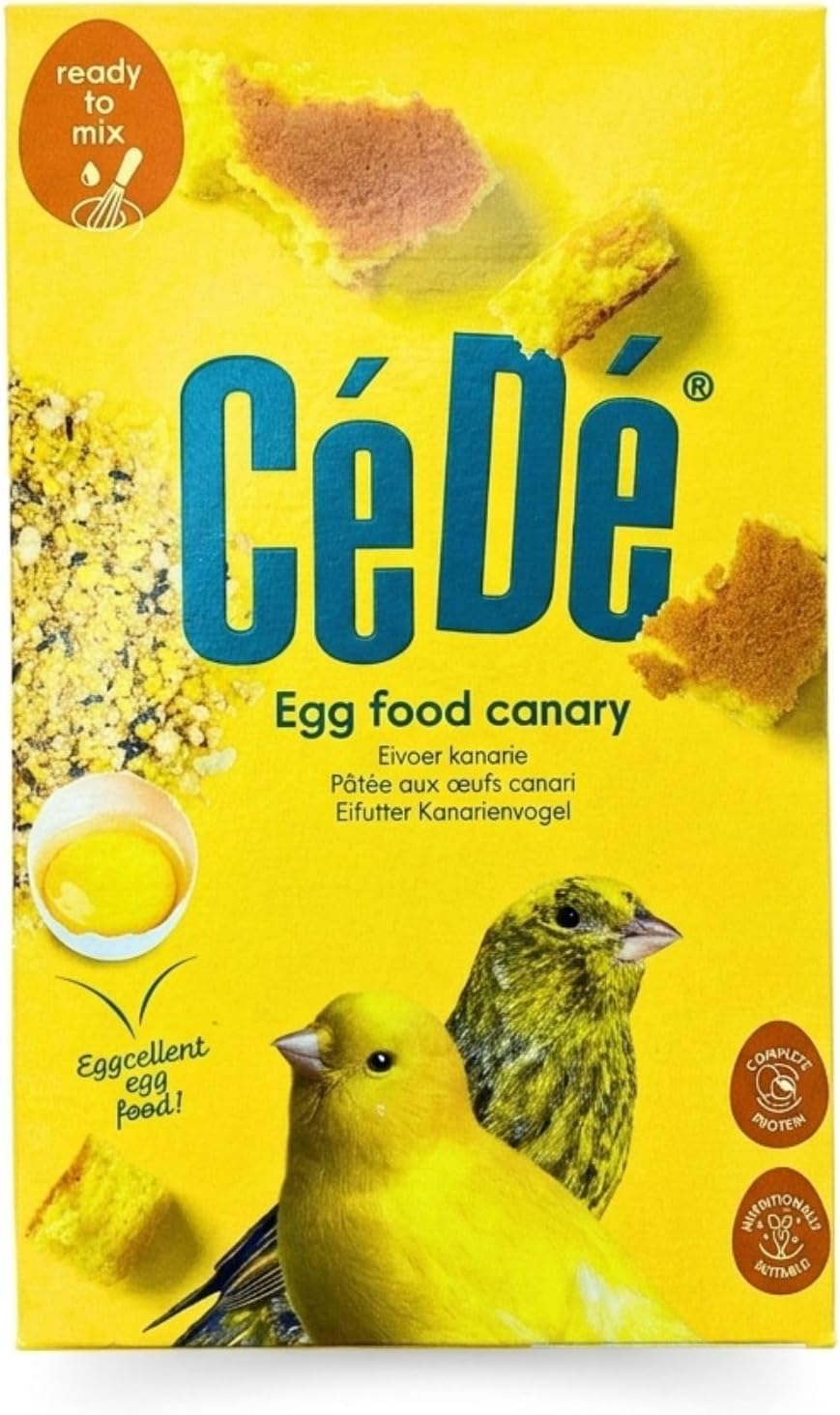 2pcs Egg Food 1kg by Cede - Canary Breeding Food, Canary Food, Finch Molting Feed, Ready to Use Egg Based Daily Supplement Mix in Sealed Box for Bird Condition and Care Support