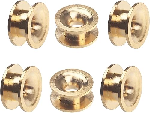 Miniatura 6 de Mangas de latón para cortador de recortador, 6 piezas de ojales de cabeza de recortadora, piezas de repuesto perfectas para Troy-Bilt, Craftsman y