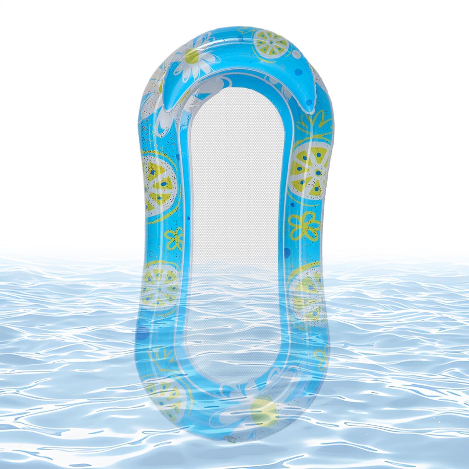 Tapis de piscine gonflable - Salon gonflable portable avec appui-tête - Hamac de piscine - Pour natation, eau, rivière, été, fête, jeux, bar, pont, intérieur et extérieur