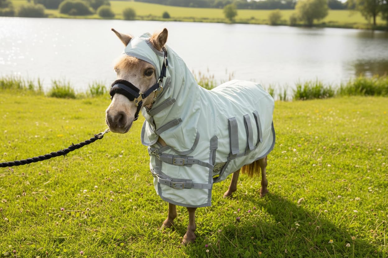 Ruggles UV Fly Rug Combo for Shetalnd, Donkey and Miniature Horse - Excellent UV Ray and bug protection - now Water repellent (4' 9")