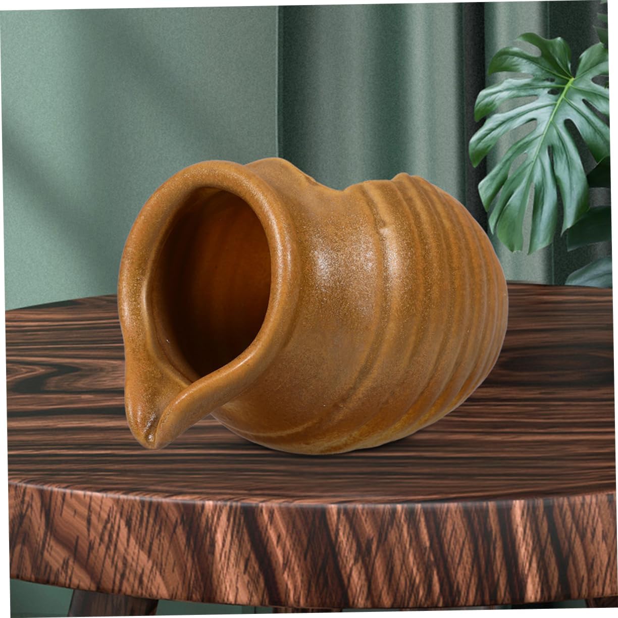 Ceramic Water Fountain Pot for Indoor and Outdoor Use Decorative Circulating Waterfall Jar Fish Ornament Oxygen Filtration Feature