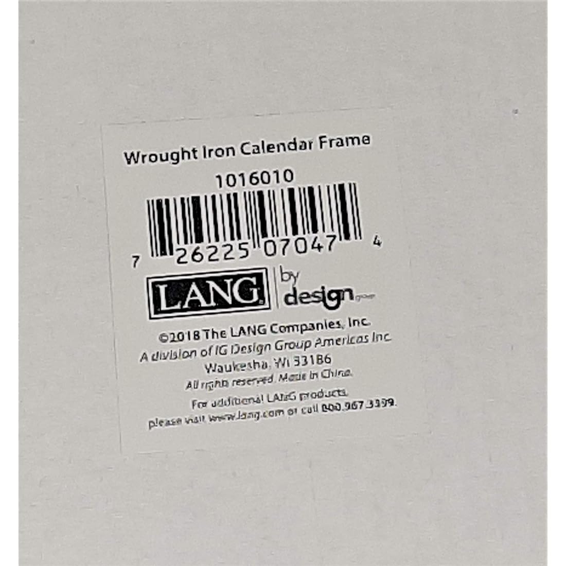 Iron Calendar Rims Snapklik.com : LANG Wrought Iron Calendar Frame - Black