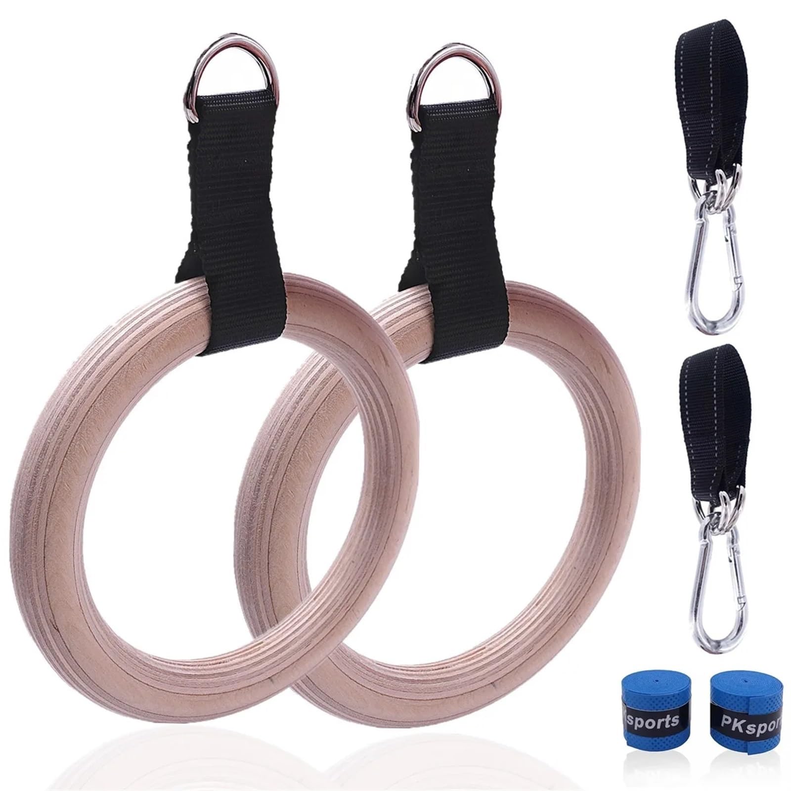 Gymnastikringe for Ringe Hängegriffe Körpertraining mit vollem Paar Workout Karabiner Home Pull Gymnastik Up Straps Kraft Fitnessstudio