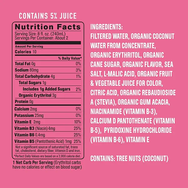 ROAR Complete Hydration Organic - Electrolyte Drinks with Vitamins C, B5, B12 – Non GMO, Gluten Free Hydrating Drinks - Cucumber Watermelon - 12 pc 8