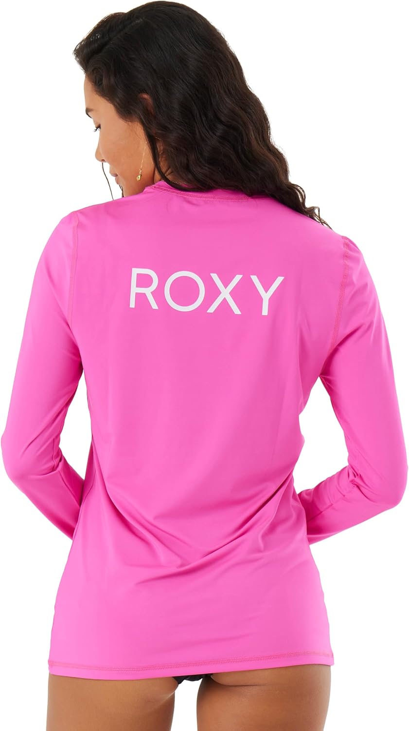 Roxy Women's Rashguard – UPF 50+, Surf, Hiking, Beach Volley, Workout, Yoga, Quick-Dry Swim Shirt