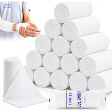 MAQIHAN 15PACK Gauze Rolls Bandages - 3 in x 4.9 Yards Rolled Gauze Wrap