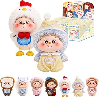 TOP TOY × DuiDui (について) 「おはよう」シリーズ ぬいぐるみ ペンダント【アソートボックス 6ピース】ガチャガチャ ブラインドボックス フィギュア プラモデル プレミアム おもちゃ PVC ソフビ オリジナルキャラクター 誕生日 クリスマス プレゼント コレクター向け