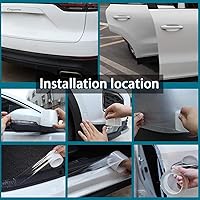 Vista 5 de Storystore Protector universal para borde de puerta de automóvil, 1.2 pulgadas x 33 pies, transparente, acrílico, impermeable, a prueba de arañazos
