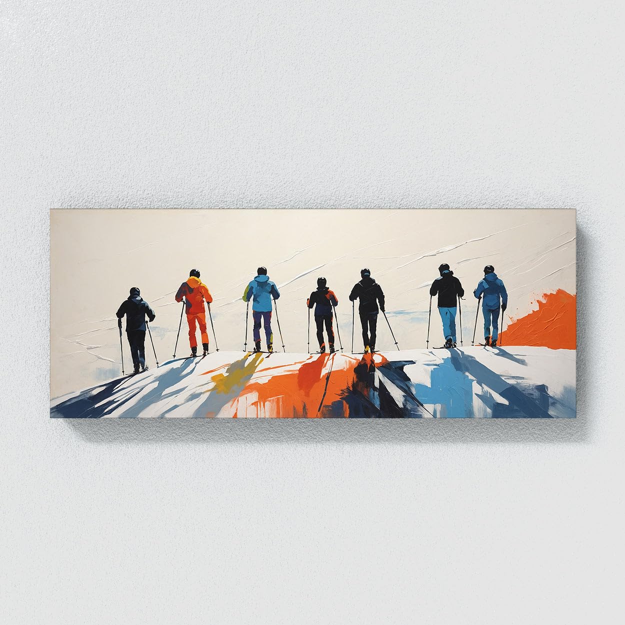 Sense Canvas Skier Bold 104 - Stampa artistica da parete su tela, misura media, 30 x 12 / 3,8 cm