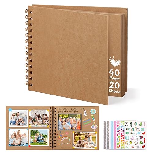 DazSpirit Album Photo Scrapbooking, 6-inch Album Photo Personnalisable, Carrée DIY