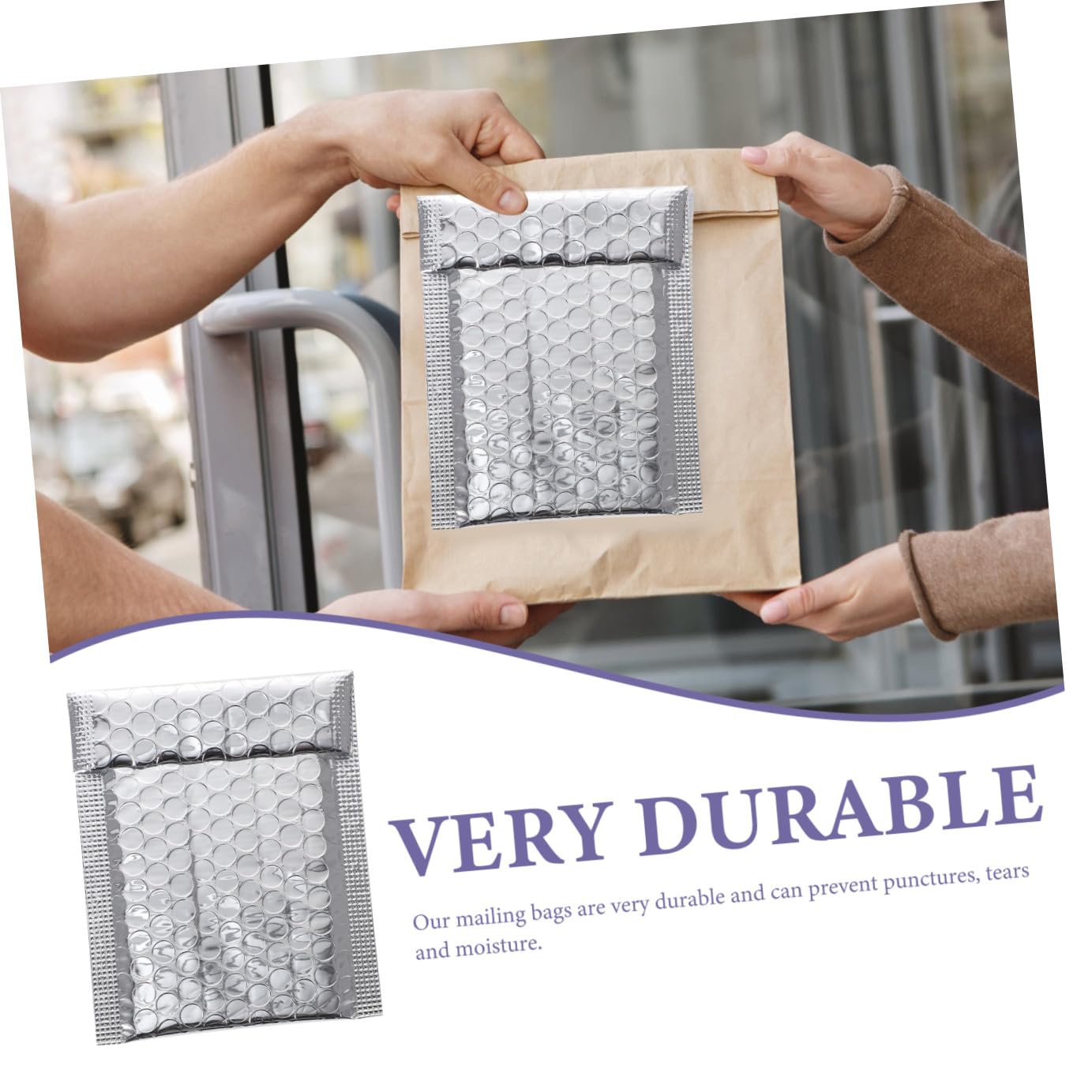Housoutil 100 Sacchetti Imbottiti Con Pellicola In Alluminio Riutilizzabili Per Spedizione Di Inviti Grandi Buste Postali Imbottite Con Bolle D'Aria