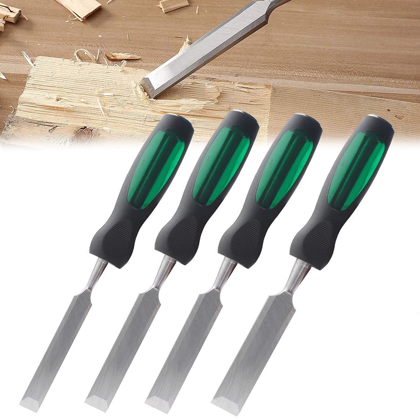 Amazon.co.jp: 木工用 DIY 鑿 4本組 木工用 DIY 道具 のみノミ追入のみ