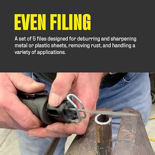 Miniatura 4 de 7102 Sierra de aire compacta/sierra de cuerpo alternativo – Herramienta de archivo de aire de baja vibración con kit de cuchillas de 8 piezas