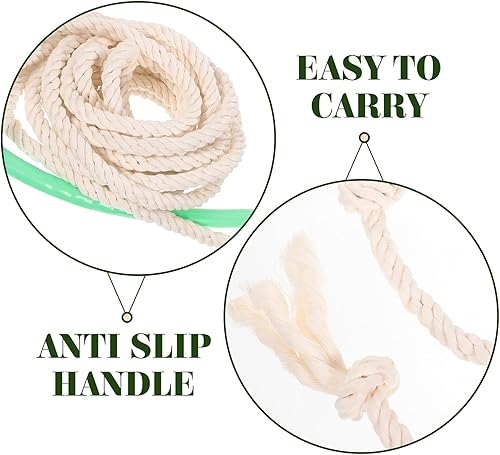 Miniatura 3 de Cabilock Cuerda de salto larga de algodón grueso para ejercicio grupal al aire libre para estudiantes adultos entrenamiento de entrenamiento