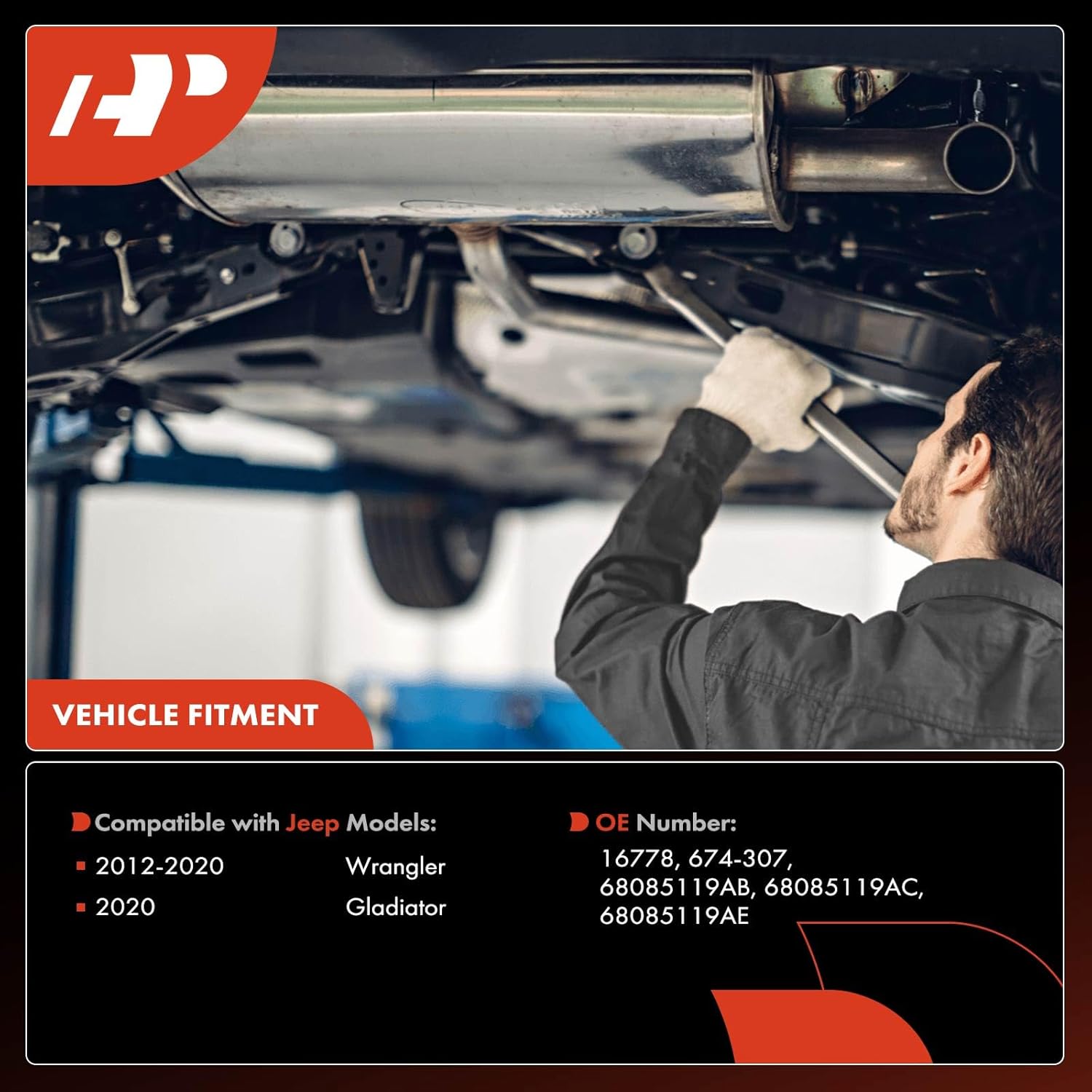 A-Premium Right Catalytic Converter Kit Direct-Fit Compatible with Jeep Wrangler 2012-2020, Gladiator 2020, 3.6L, EPA Compliant, Replace# 68085119AE