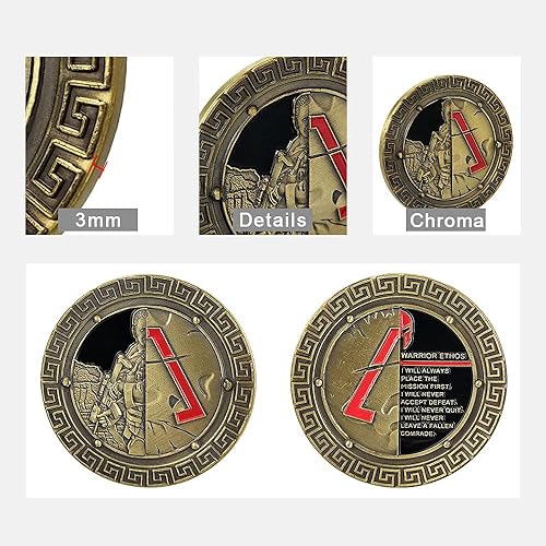 Miniatura 4 de Moneda de desafío militar Spartan Warrior Ethos (amzag715)