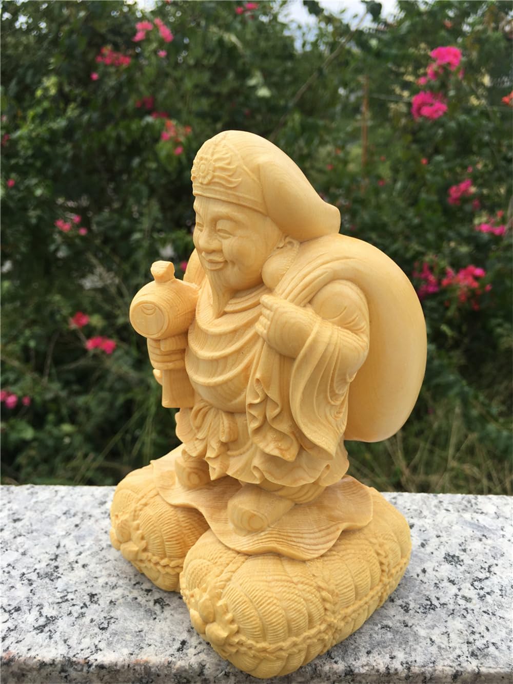 【美品】大黒天 七福神 木彫 仏像 彫刻 開運 置物 アンティーク インテリア Amazon｜大黒天 置物 仏像 木彫り 七福神 木製 福徳 財運 五穀