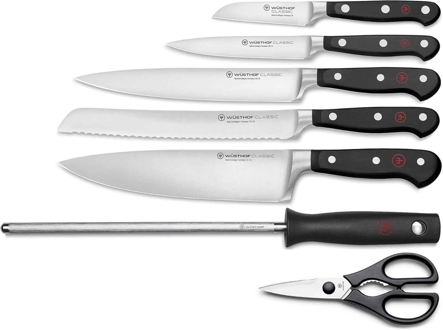 WÜSTHOF Classic 8-Piece Block Set, Black