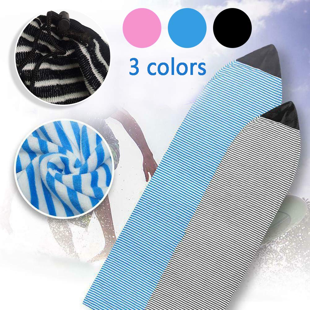 Faderr - Copertura leggera per calzini da surf, ad asciugatura rapida, leggera, accessori per tavola da surf, tavola rigida, bordo corto (blu, dimensioni: 200 x 50 cm)