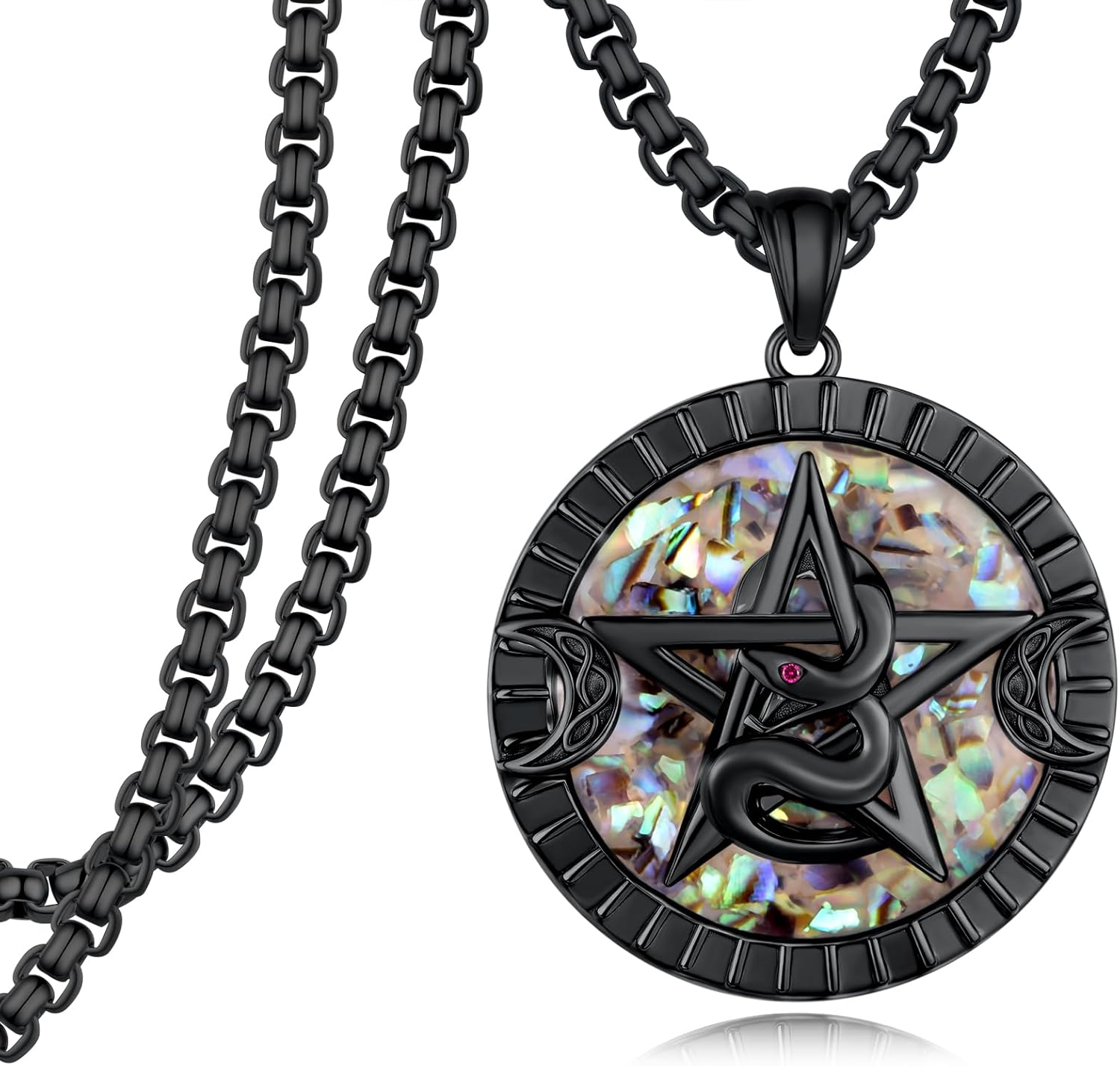 Pentagram Necklace 925 Sterling Silver Witchy Necklace Religious Jewelry Gifts for Men